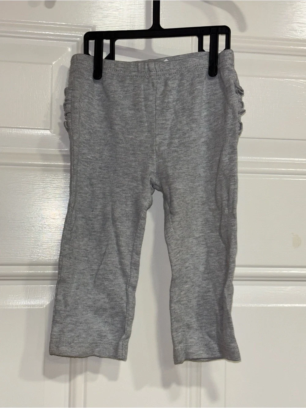 Carter's Light Gray Ruffle Back Leggings